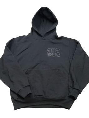 333 Half Evil Cotton Hoodie Pullover Sweatshirt Men's Size Small Reflective Logo